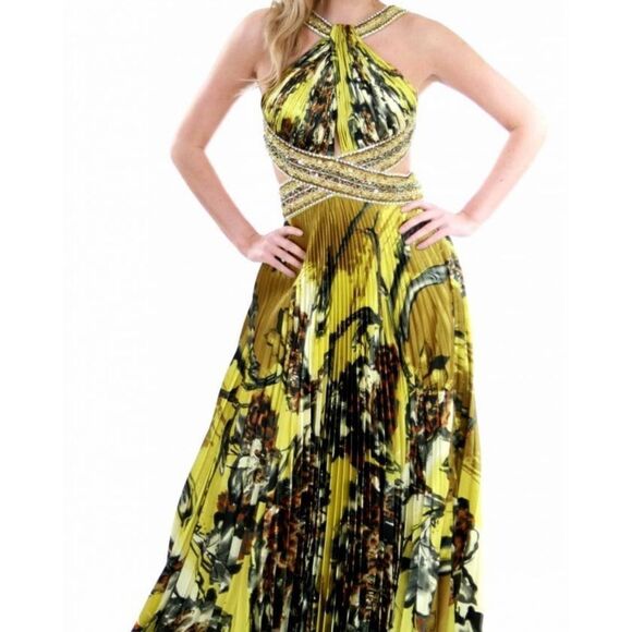 Jovani evening dress size 2 pleated, sexy cut out sides and  softly padd… - Picture 16 of 16